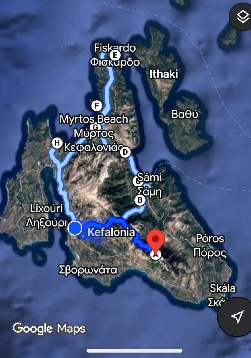 Vår biltur runt Kefalonia